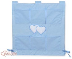 Lovytės kišenėlė kūdikiui Hanging Hearts mėlyna