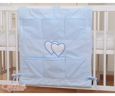 Lovytės kišenėlė kūdikiui Hanging Hearts mėlyna
