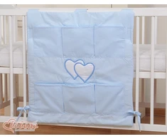 Lovytės kišenėlė kūdikiui Hanging Hearts mėlyna