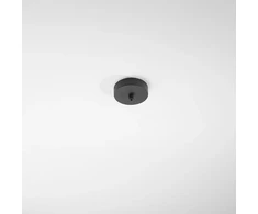 Lubinė bazė 1 PIREX pakabinamam šviestuvui, juodo metalo, 10 cm