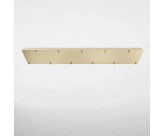 Lubinė bazė 11 PIREX pakabinamų šviestuvų, aukso spalvos metalo, 140x28 cm