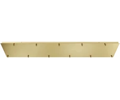 Lubinė bazė 11 PIREX pakabinamų šviestuvų, poliruoto metalo, 140x28 cm