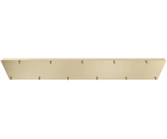 Lubinė bazė 11 PIREX pakabinamų šviestuvų, aukso spalvos metalo, 140x28 cm