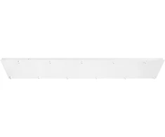 Lubinė bazė 11 PIREX pakabinamų šviestuvų, balto metalo, 140x28 cm
