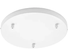 Lubinė bazė 3 PIREX pakabinamiems šviestuvams, balto metalo, 32 cm