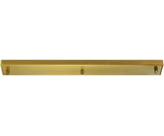 Lubinė bazė 3 PIREX pakabinamiems šviestuvams, poliruoto metalo, 65x8 cm