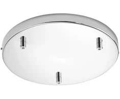 Lubinė bazė 3 PIREX pakabinamiems šviestuvams, chromuoto metalo, 32 cm