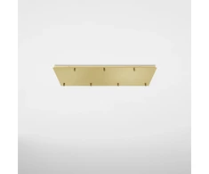 Lubinė bazė 7 PIREX pakabinamiems šviestuvams, poliruoto metalo, 87x28 cm