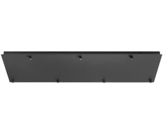 Lubinė bazė 7 PIREX pakabinamiems šviestuvams, juodo metalo, 87x28 cm