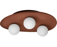 Sieninis šviestuvas Lubinis šviestuvas CLAY NEST, 3xG9, rudas