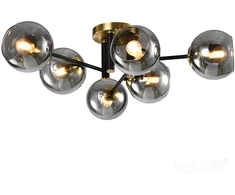 Lubinis šviestuvas GLOBE ELEGANCE, 6xE14, aukso/juodos/dūmų sp.