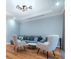 Lubinis šviestuvas GLOBE ELEGANCE, 6xE14, aukso/juodos/dūmų sp.