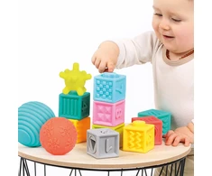 LUDI ankstyvojo ugdymo sensorinis rinkinys – kamuoliukai ir kubeliai, 10+ mėn.