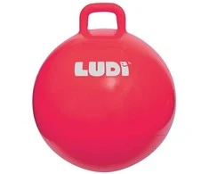LUDI šokinėjimo kamuolys, raudonas 55 cm
