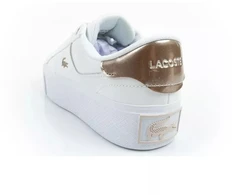 Madingi balti moteriški sportiniai bateliai Lacoste Ziane Platform 126