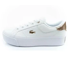 Madingi balti moteriški sportiniai bateliai Lacoste Ziane Platform 126