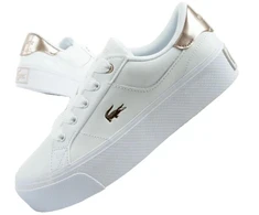 Madingi balti moteriški sportiniai bateliai Lacoste Ziane Platform 126