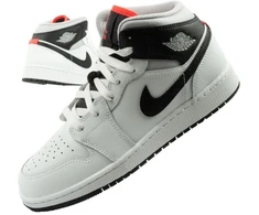 Madingi moteriški Nike Air Jordan 1 aukštakulniai sportiniai bateliai, balti su juoda