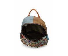 Magic Bags damski kolorowy plecak miejski skóra naturalna duży mozaika