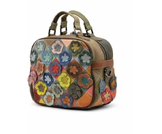 Magic Bags listonoszka damska mała skórzana kolorowa mozaika kieszeń