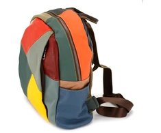 Magic Bags plecak damski skóra naturalna kolorowa mozaika miejski suwak
