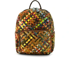 Magic Bags plecak skóra naturalna kolorowa mozaika damski miejski kieszenie