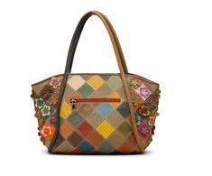 Magic Bags shopperbag kuferek damski skóra naturalna kolorowa mozaika