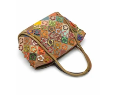 Magic Bags shopperbag kuferek damski skóra naturalna kolorowa mozaika