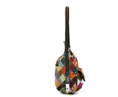 Magic Bags torebka plecak damska A4 skórzana kolorowa mozaika shopperbag