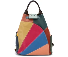 Magic Bags Wzorzysty damski plecak skórzany su wzorem mozaiki Pojemny