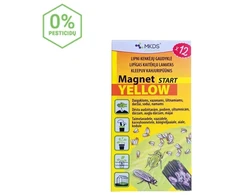 Magnet start yellow (7x14cm) baltasparnių, blakučių, amarų gaudyklės, 12 vnt