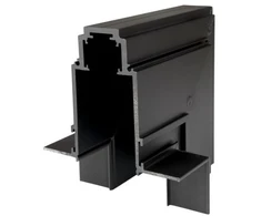 Magnetinės sistemos bėgelio kampinis sujungimas OPTONICA R35-A, juodas