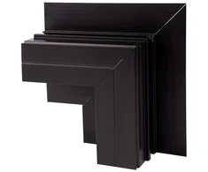 Magnetinės sistemos bėgelio kampinis sujungimas OPTONICA R20, juodas