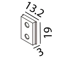 Magnetinės sistemos bėgelio MINI_LINE 42 mechaninis sujungimas, juodas