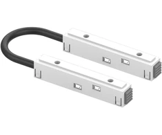 Magnetinės sistemos bėgelio OPTONICA S35/R35 lankstus sujungimas, baltas