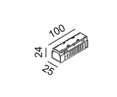 Magnetinės sistemos IN_LINE bėgelio elektrinis sujungimas, baltas, 4x