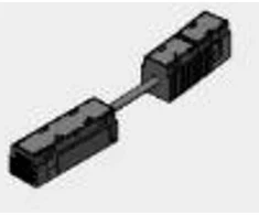 Magnetinės sistemos IN_LINE bėgelio lankstus elektrinis sujungimas, juodas