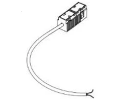 Magnetinės sistemos IN_LINE bėgelio užbaigimas su užmaitinimu, juodas, su 60cm laidu