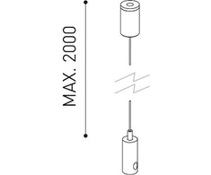 Magnetinės sistemos MINIMAL TRACK 24V bėgelio pakabinimo elementas, juodas