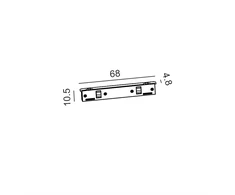 Magnetinės sistemos PICO_LINE bėgelio elektrinis sujungimas, juodas