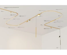 Magnetinės sistemos ZAMBELIS MAGNETIC 6MM bėgelio užbaigimas su užmaitinimu, 24V, juodas, 25264