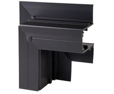 Magnetinio bėgelio OPTONICA R15 kampinis sujungimas, juodas