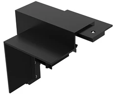 Magnetinio bėgelio VIOKEF SLIM MAGNETIC įleidžiamas vertikalus sujungimas, juodas, 48V, 02/0512
