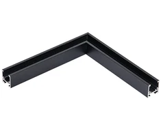 Magnetinio bėgelio ZAMBELIS kampinis horizontalus sujungimas, juodas, 2085B-C2