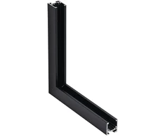 Magnetinio bėgelio ZAMBELIS kampinis vertikalus sujungimas, juodas, 2085B-C1