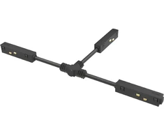 Magnetinio bėgelio ZAMBELIS lankstus T formos elektrinis sujungimas, juodas, 48V, 20112