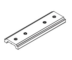Magnetinio bėgelio ZAMBELIS pakabinimo rinkinys, juodas, komplekte 2vnt., 20102
