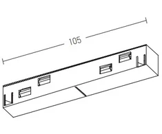 Magnetinio bėgelio ZAMBELIS tiesus elektrinis sujungimas, juodas, 20103