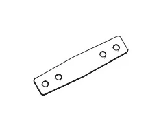 Magnetinio bėgelio ZAMBELIS tiesus mechaninis sujungimas, juodas, 2097-B