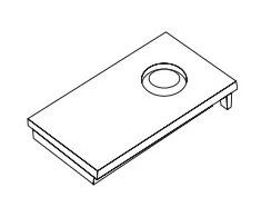 Magnetinio bėgelio ZAMBELIS užbaigimas, baltas, 2099-W